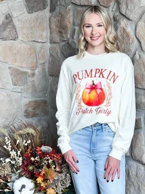 Pumpkin Patch Girly Long Sleeve Graphic Tee