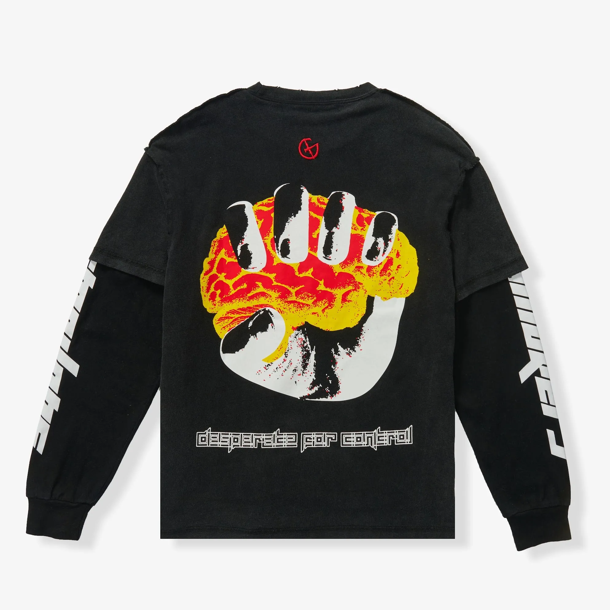 "RED HEADACHE" L/S TEE (BLACK/BLACK)