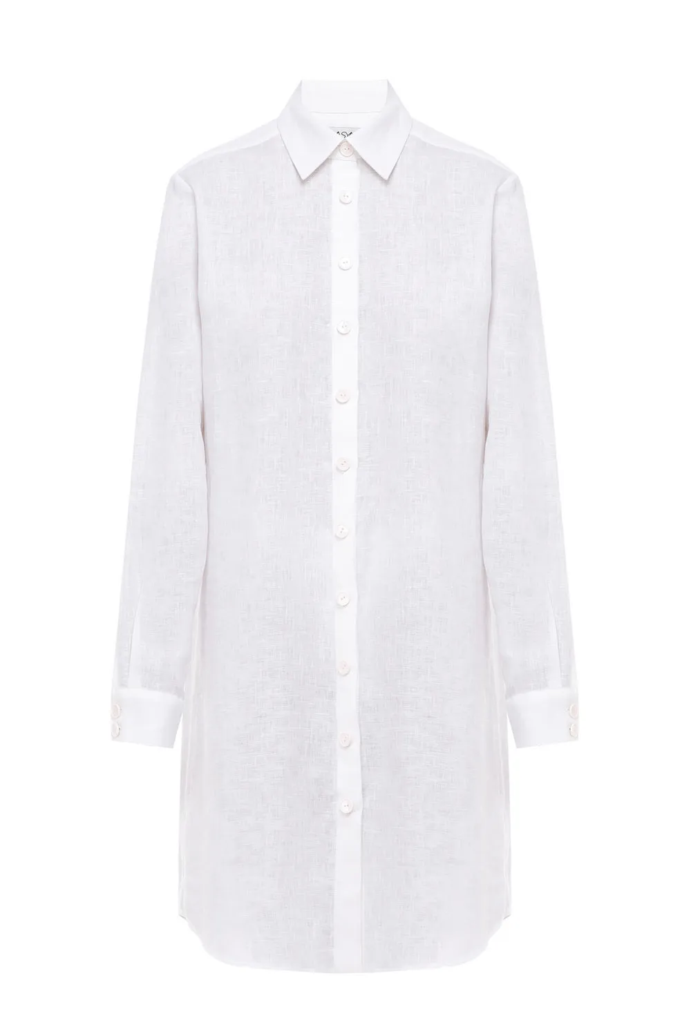 Relaxed Oversized Tailoring Linen Shirt Dress