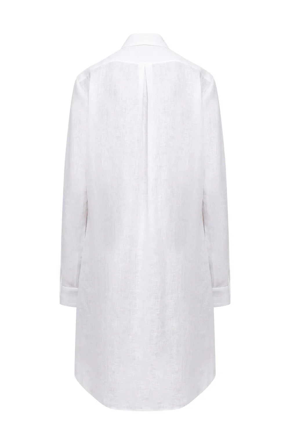 Relaxed Oversized Tailoring Linen Shirt Dress