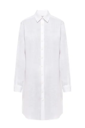 Relaxed Oversized Tailoring Linen Shirt Dress