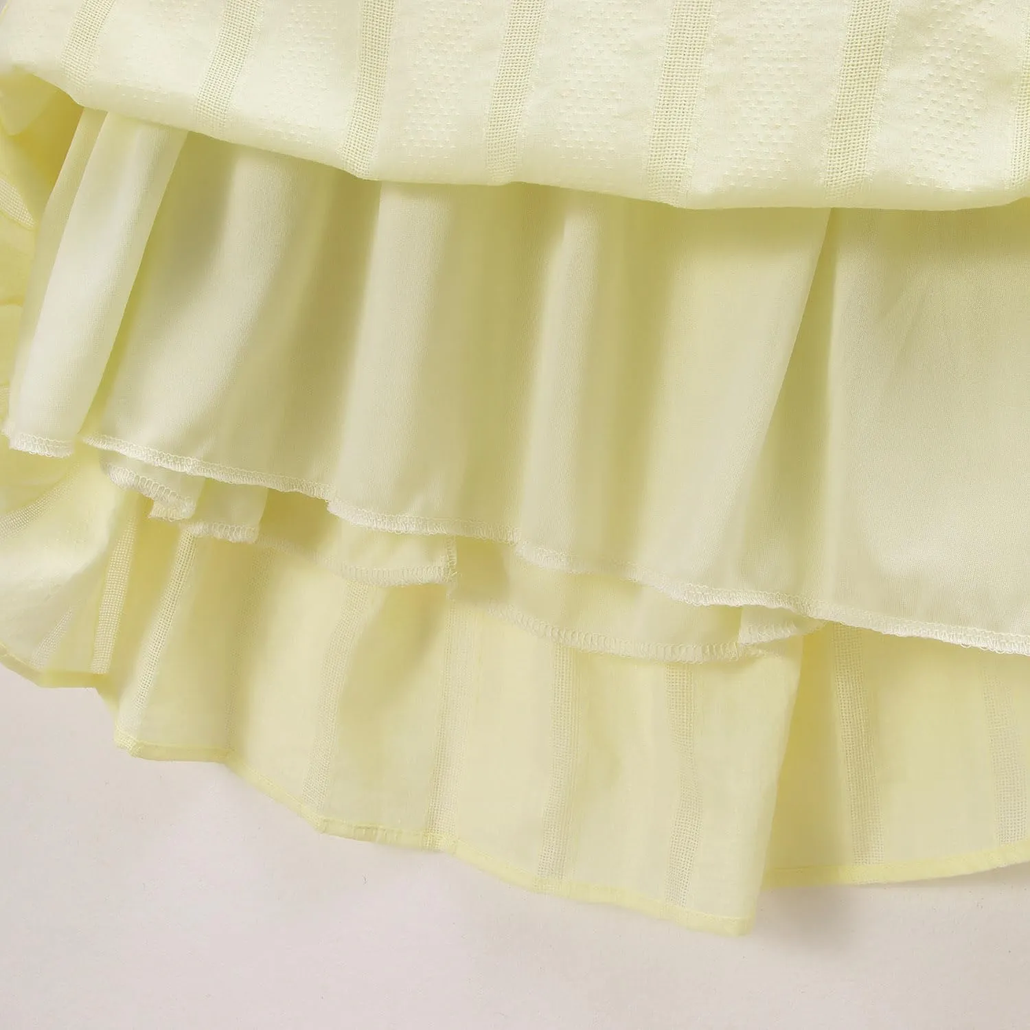 Ritatte Girls Summer Cotton Dress Ruffle Sleeveless Bowknot Tie Back Sundress Solid Casual Backless A-Line Swing Midi Dresses
