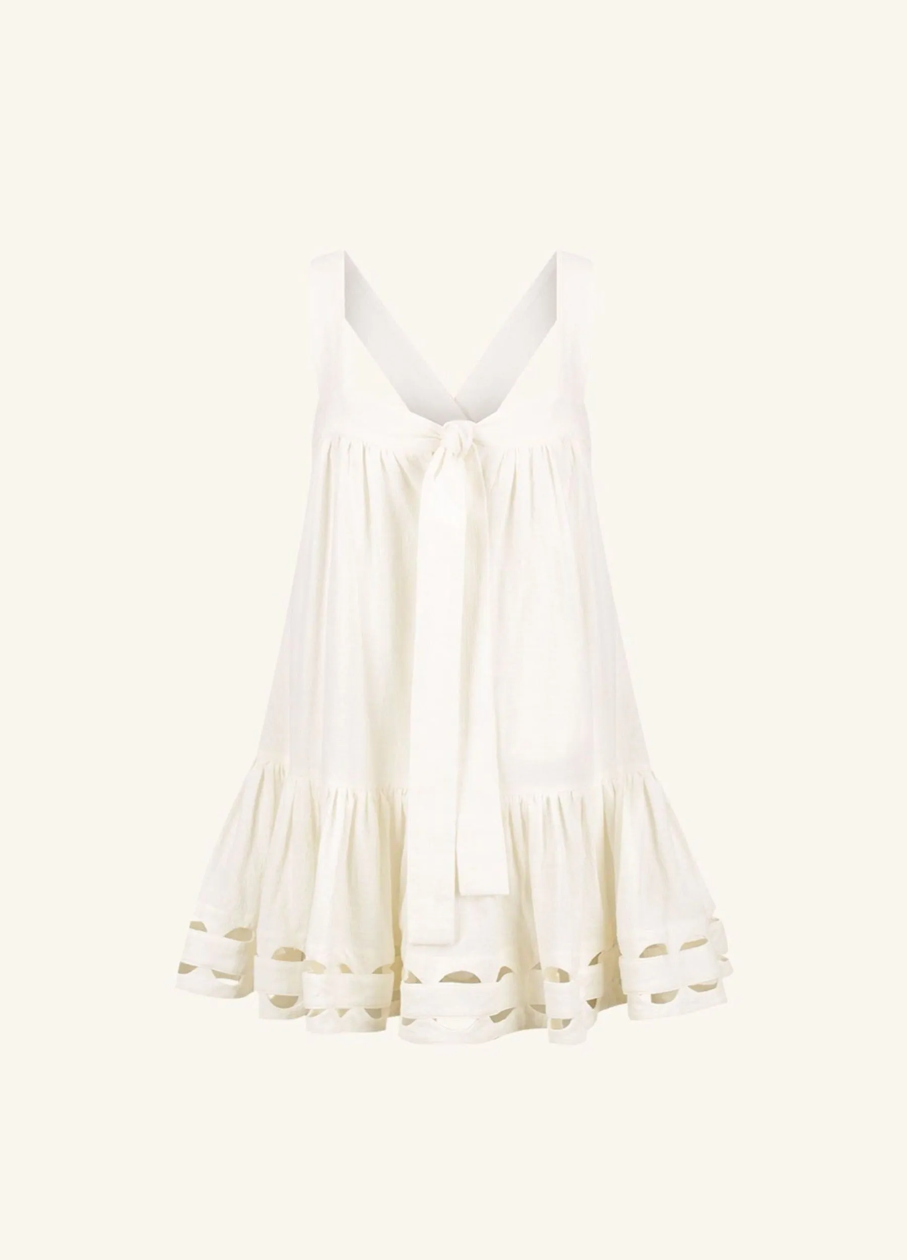 Shona Joy - Julieta Scallop Cut Out Relaxed Mini Dress