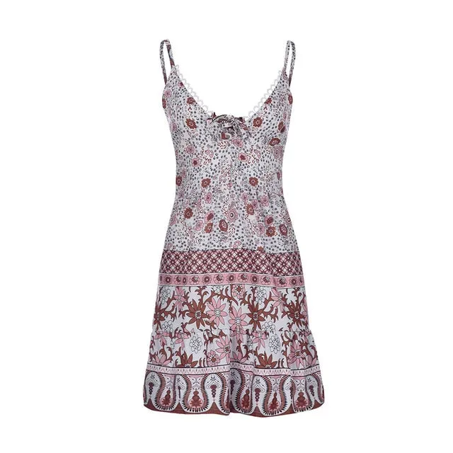 Short Dress Strap Sundress Sleeveless