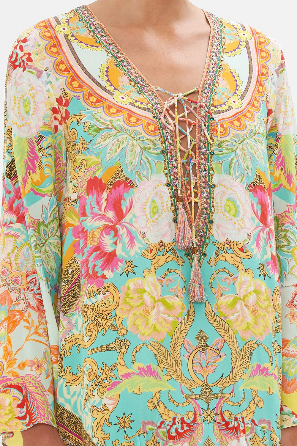 SHORT DRESS WITH HIGH LOW HEM AN ITALIAN WELCOME