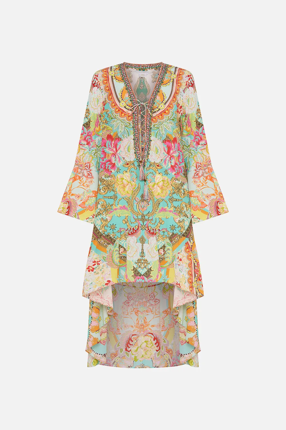 SHORT DRESS WITH HIGH LOW HEM AN ITALIAN WELCOME