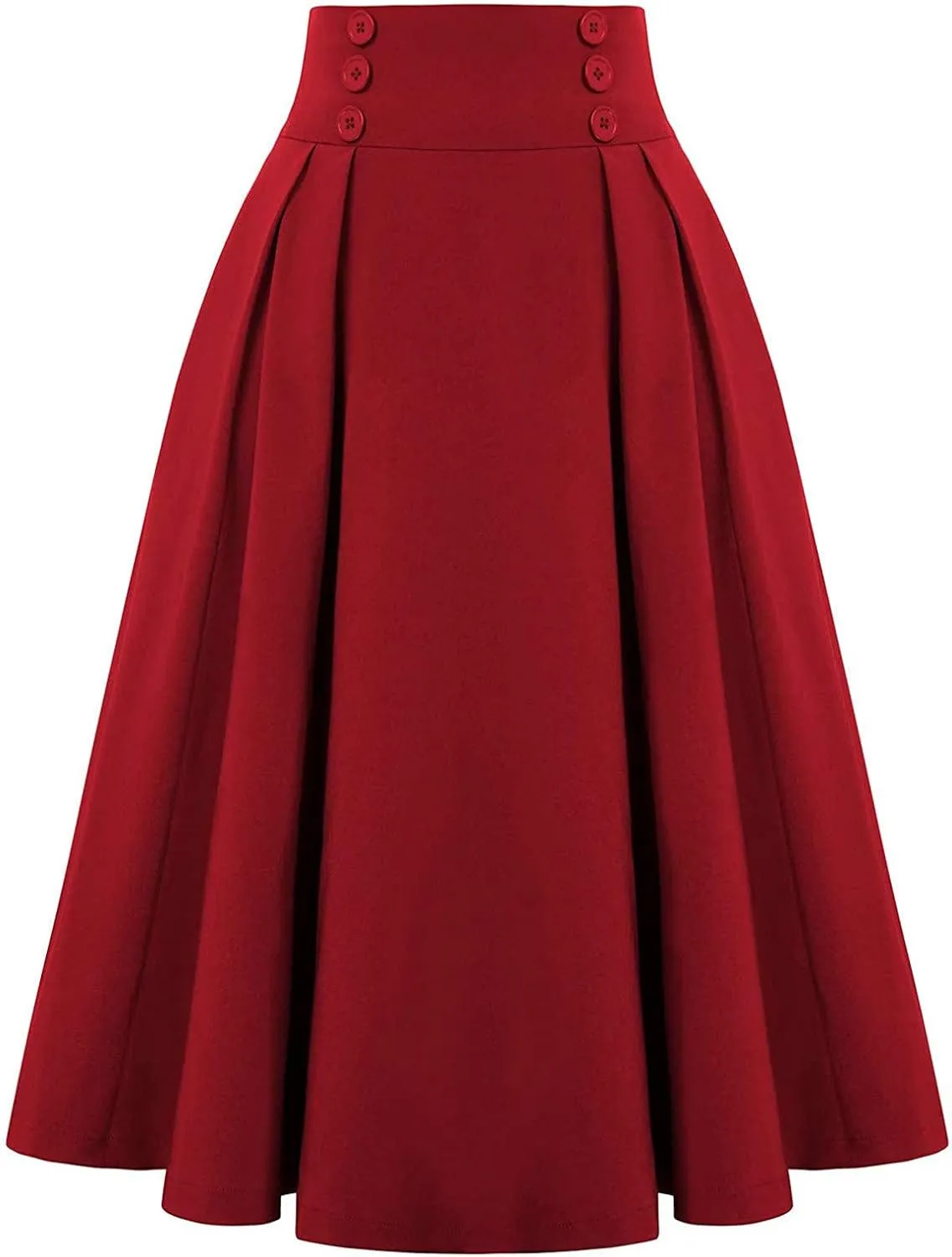 Skirts for Women Trendy Casual Summer Pleated High Elastic Waist Solid Tummy Control Lounge Long Skirts for Women