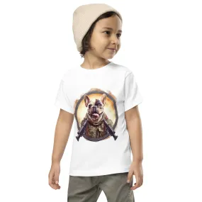 Soldier Frenchie Toddler Staple Tee - Brave and Comfortable Choice for Little Warriors