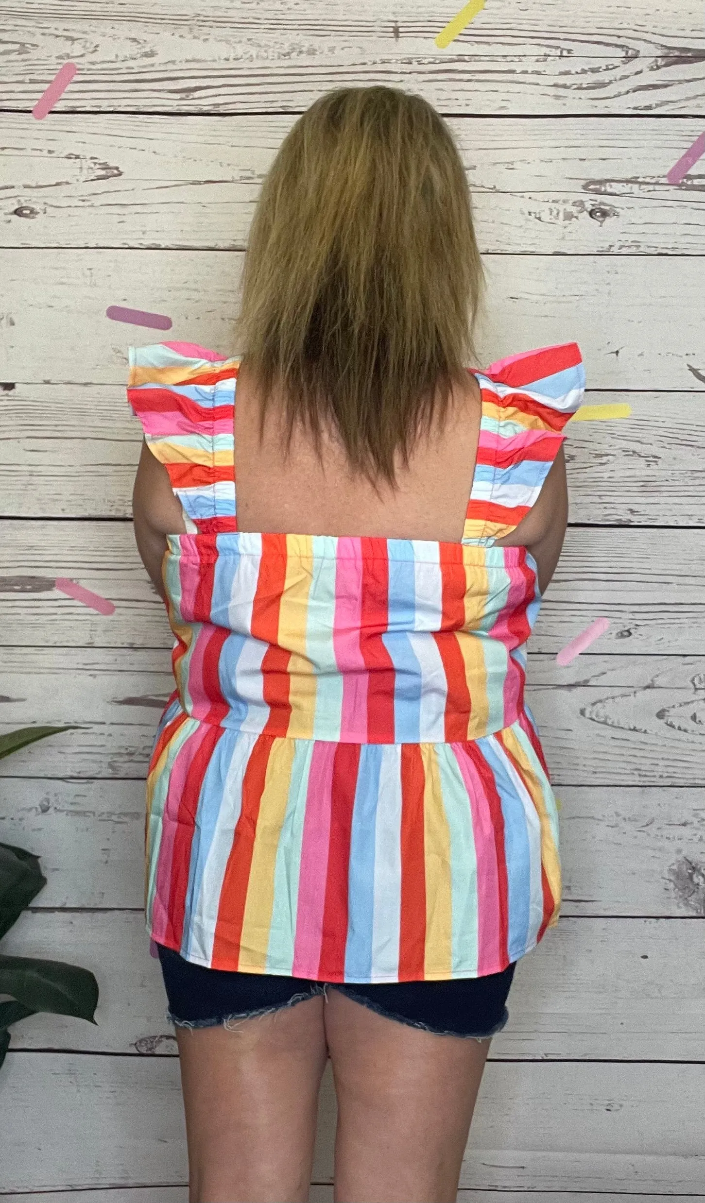 Striped Babydoll Tank Top