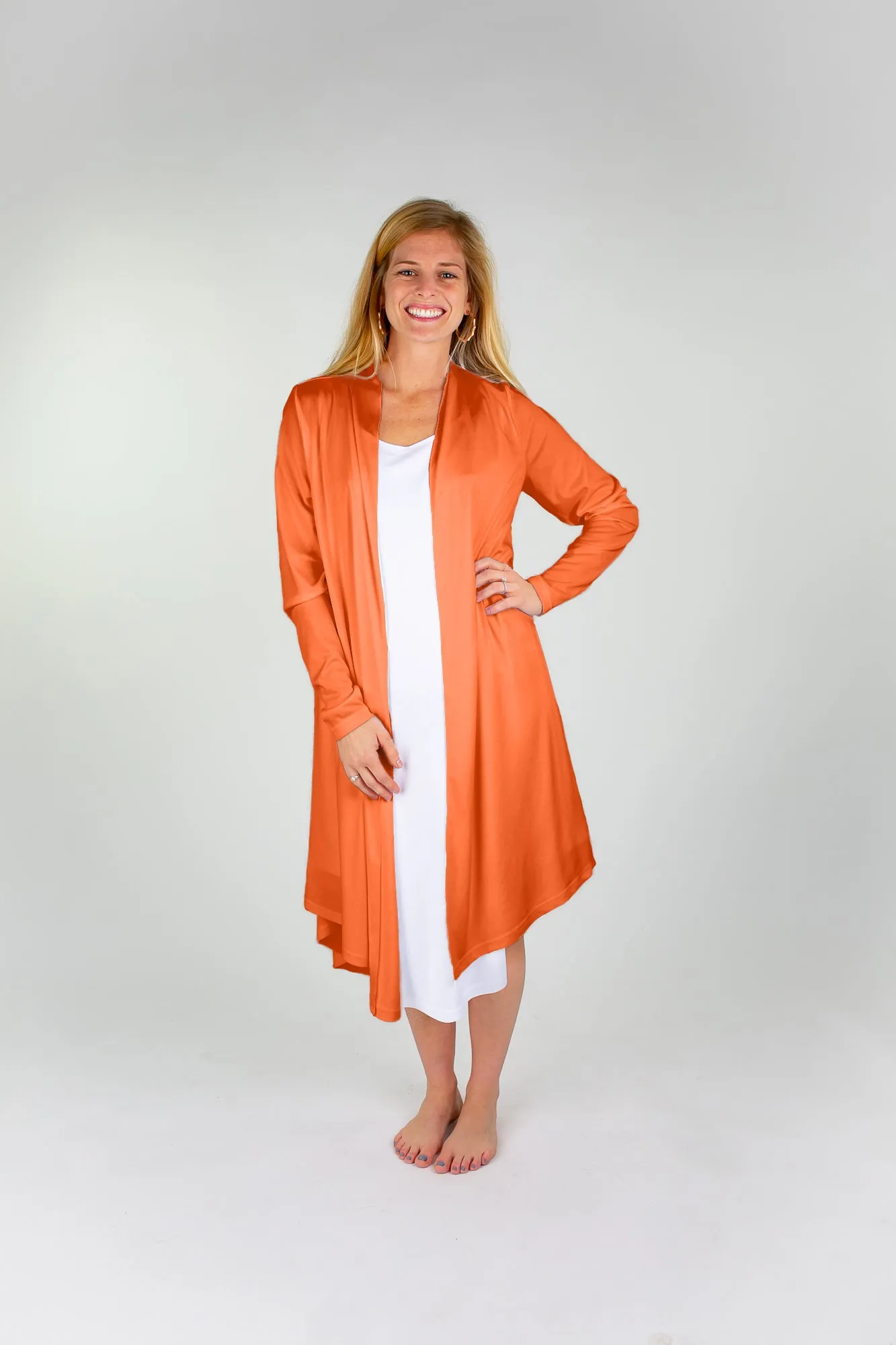 Summer Sunset Orange Cardi Set