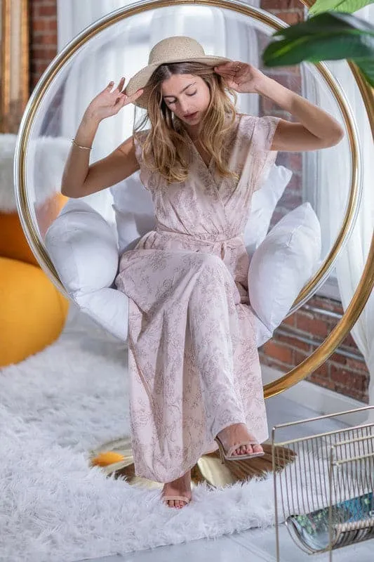 Surprise Me Floral Maxi Dress With Sash