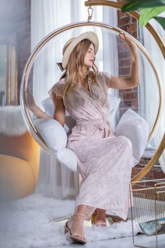 Surprise Me Floral Maxi Dress With Sash