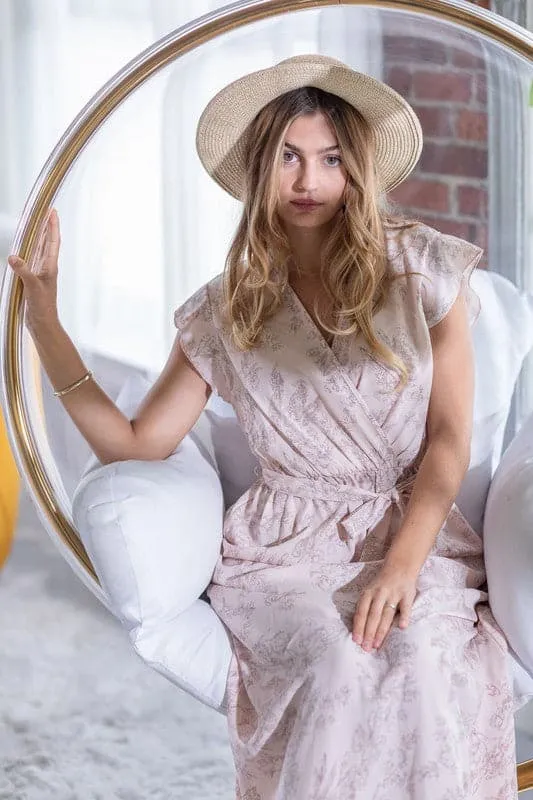 Surprise Me Floral Maxi Dress With Sash