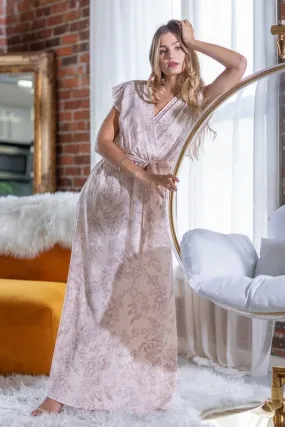 Surprise Me Floral Maxi Dress With Sash