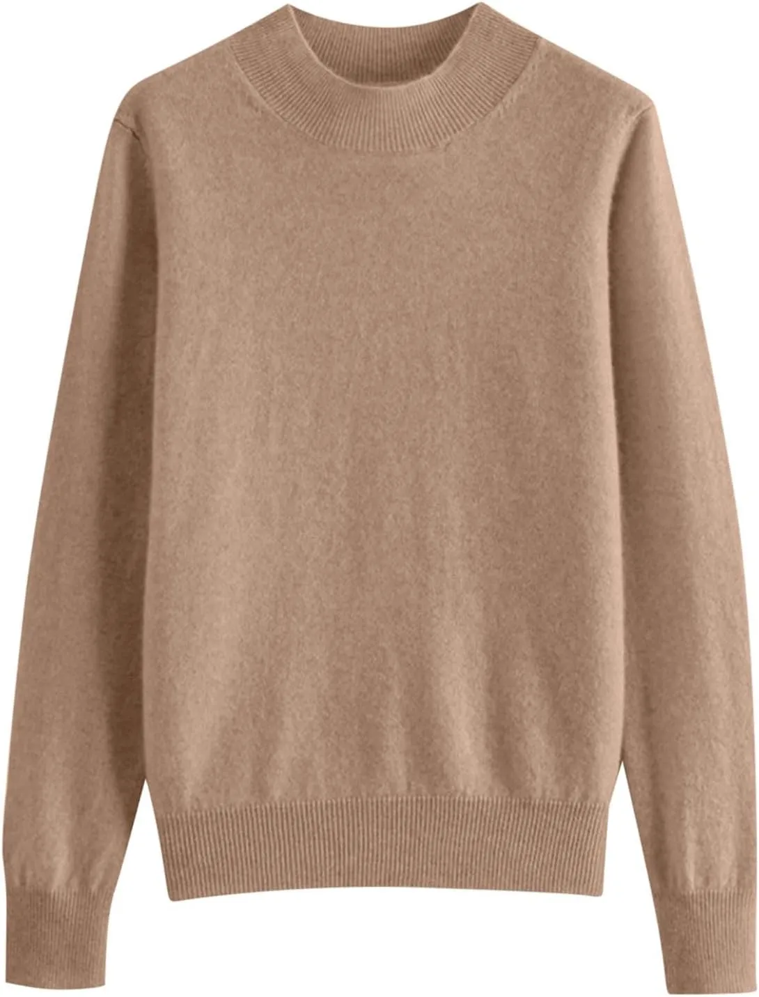 Sweaters for Women Trendy Casual Solid Color Half Turtleneck Comfy Clothes Soft Long Sleeves Slim Fit Pullover Tops