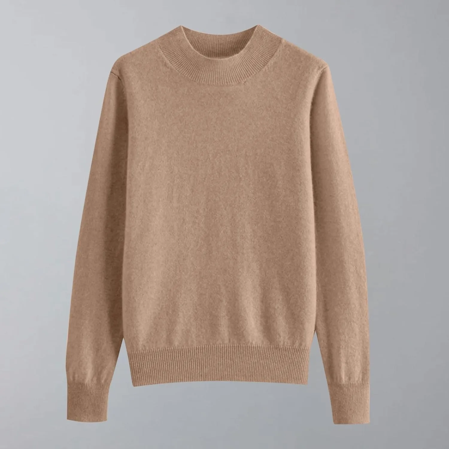 Sweaters for Women Trendy Casual Solid Color Half Turtleneck Comfy Clothes Soft Long Sleeves Slim Fit Pullover Tops
