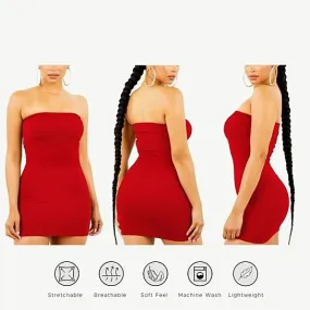 TastyHottie - 3-Pack: Women's Seamless Strapless Tube Dress