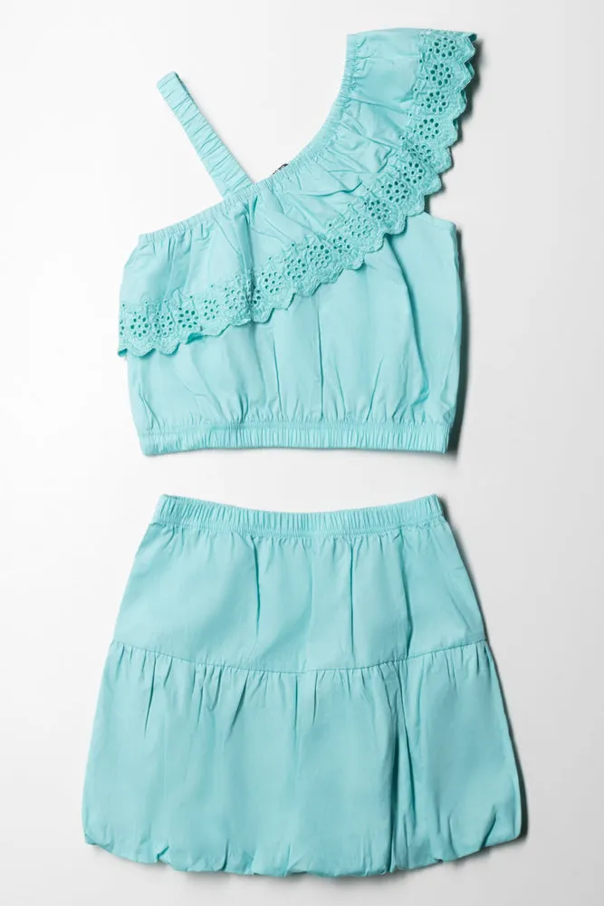 Top and Skirt Set Blue