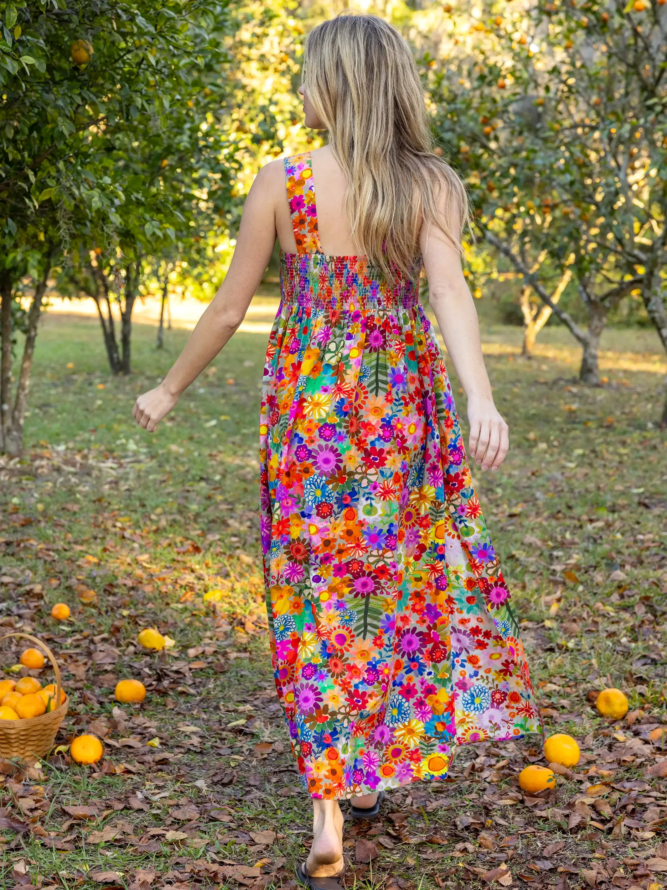 Tricia Maxi Dress - Rainbow Calico Floral