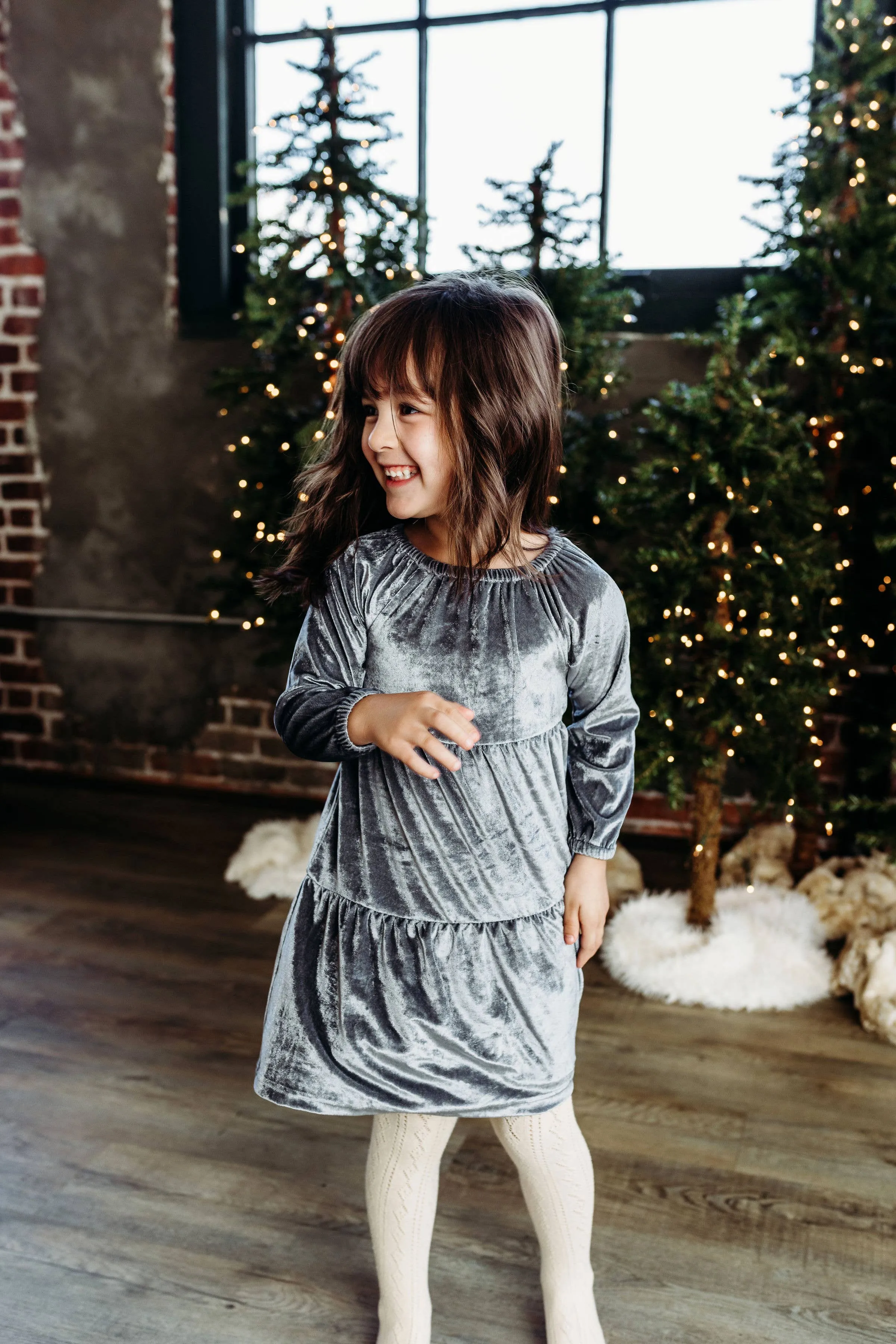 Velour Tiered Dress | Stillwater