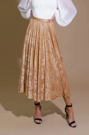 Velvet Burnout Maxi Skirt