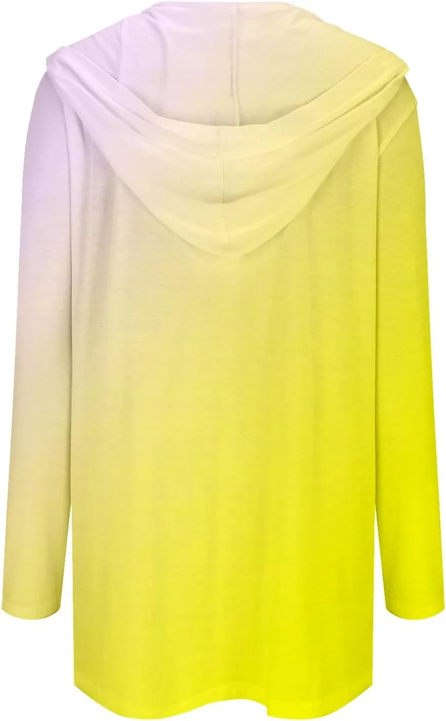 Womens Cardigans 2024 Summer Lightweight Long Sleeve with Pocket Plus Size Casual Fashion Thin Open Front Cardigan