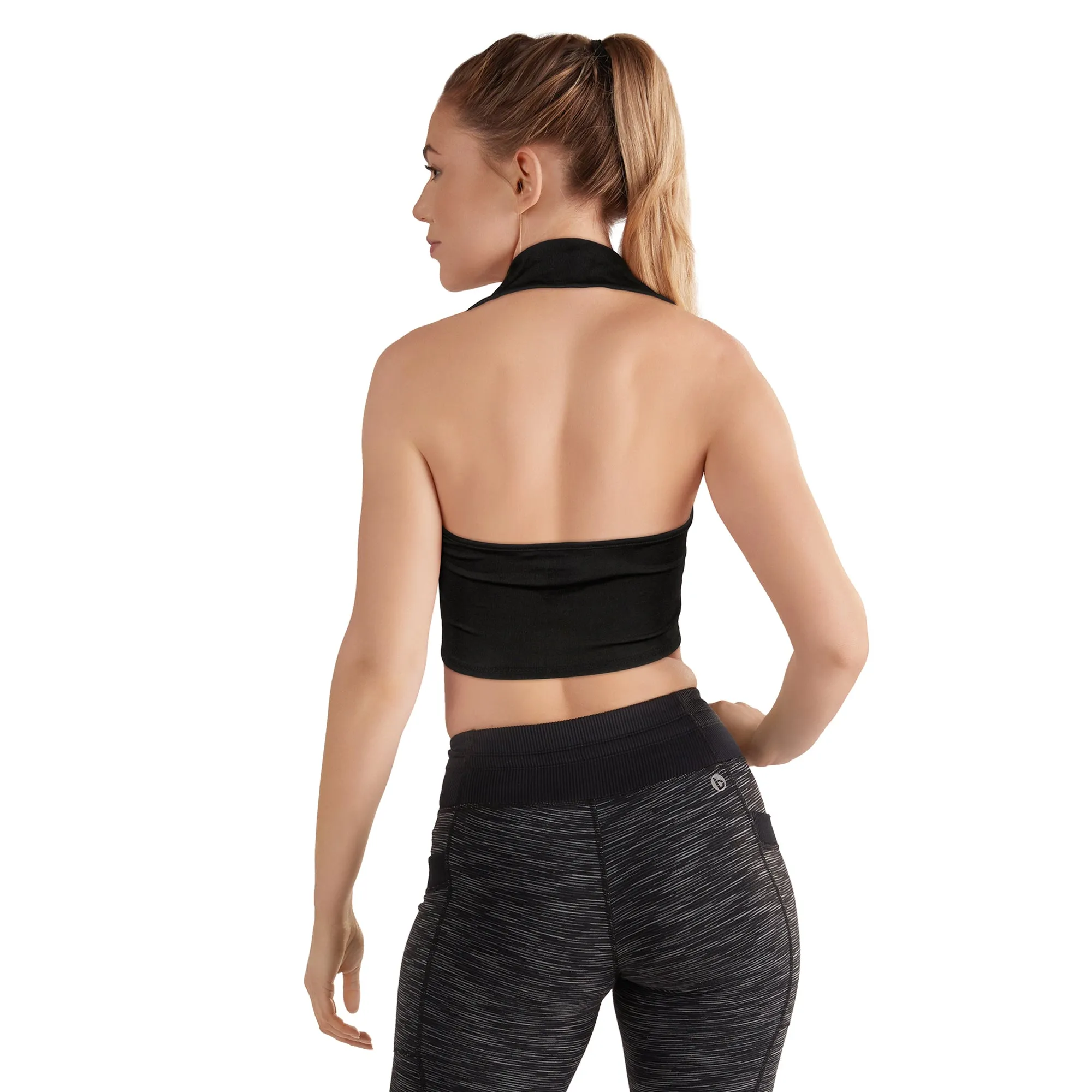 Women's Johnny Collar Cropped Top