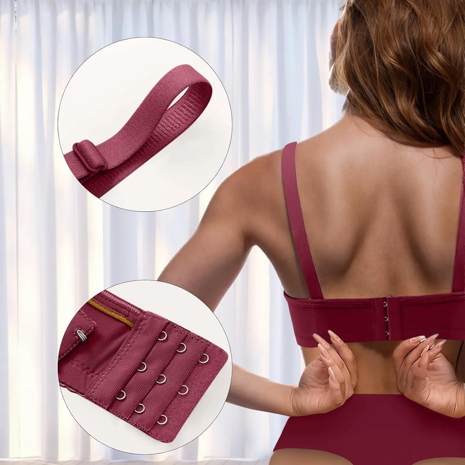 Womens Push Up Bras Full Coverage Supportive Adjustable Wire Free Breathable Plus Size No Underwire Everyday Bra