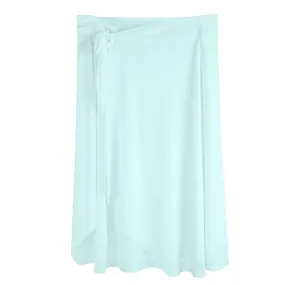 Womens Robin Egg Swimsuit Cover Up Ruffle Tie Side Beach Sarong Wrap Maxi Skirt
