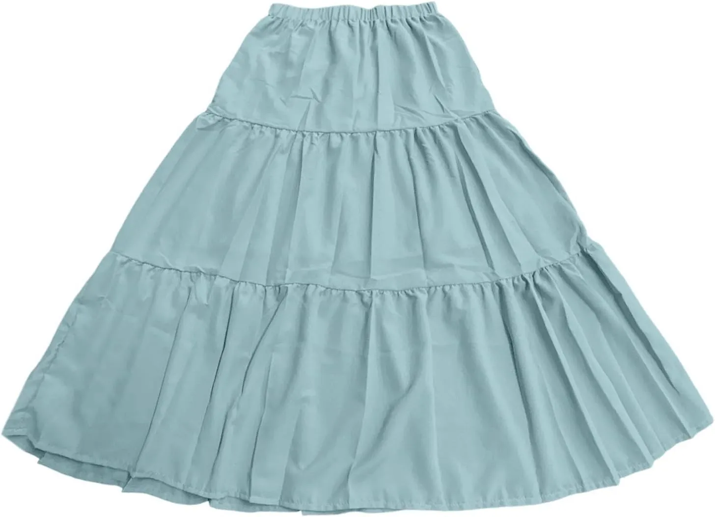 Womens Summer Boho Flowy Swing Tiered A-Line Maxi Skirt 2025 Fashion Trendy Elastic Waist Pleated Long Beach Dress