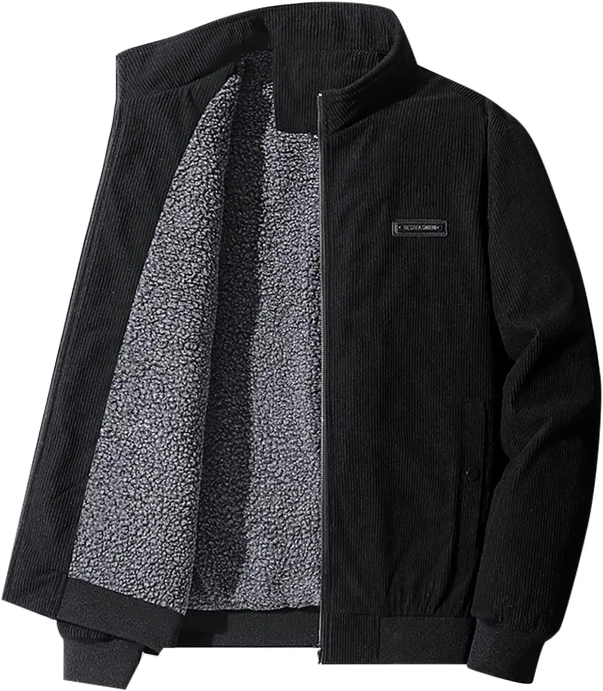 Ymosrh Light Jacket Mens Thickened Jacket Large Size Solid Color Lapel Loose Lambswood Jacket Jackets for Men Hoodie